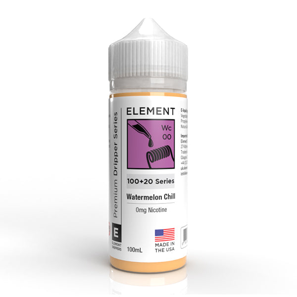 Element Watermelon Chill Shortfill 100ml Bottle - With 20ml Nic Shot Space