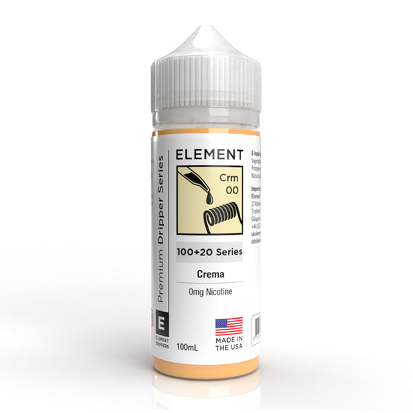 Element Crema Shortfill 100ml Bottle - With 20ml Nic Shot Space