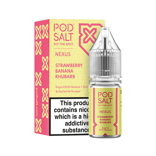 Podsalt Strawberry Banana Rhubarb Nic Salt E-Liquid - Pod Salt Nicotine Salts Product Image