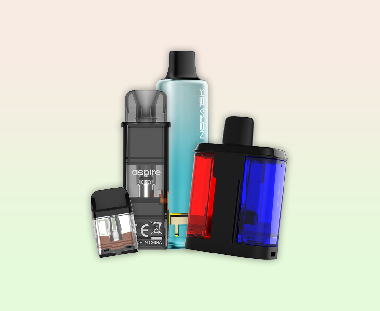 Integrated coil pods and prefilled pods and tanks