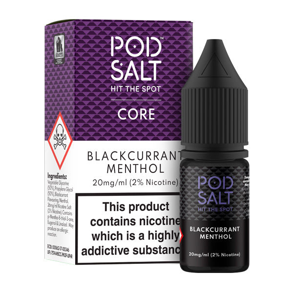 Podsalt Blackcurrant Menthol Nic Salt E-Liquid - Pod Salt Nicotine Salts Product Image
