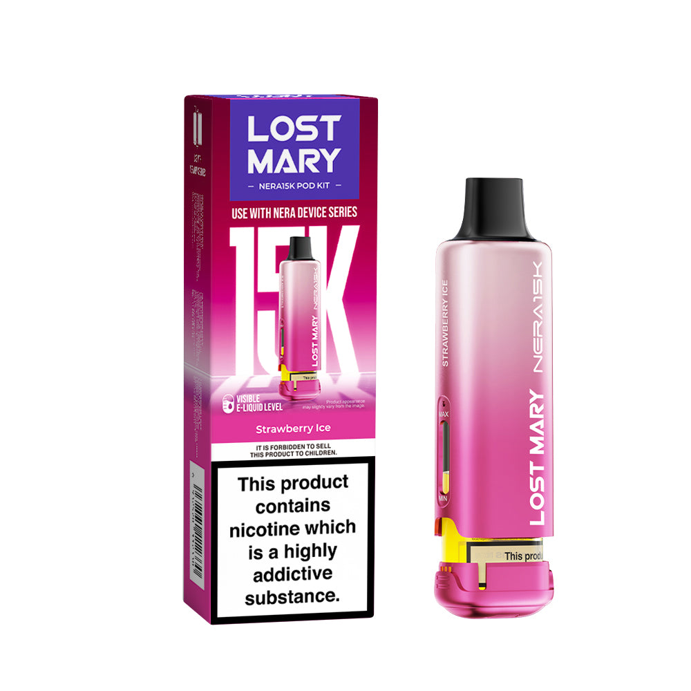 Strawberry Ice Flavour Lost Mary Nera 15K Replacement Prefilled Pod