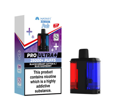 Hayati Pro Ultra+ 25K Replacement Prefilled Pods - Blackcurrant Cotton K / Blue Raspberry