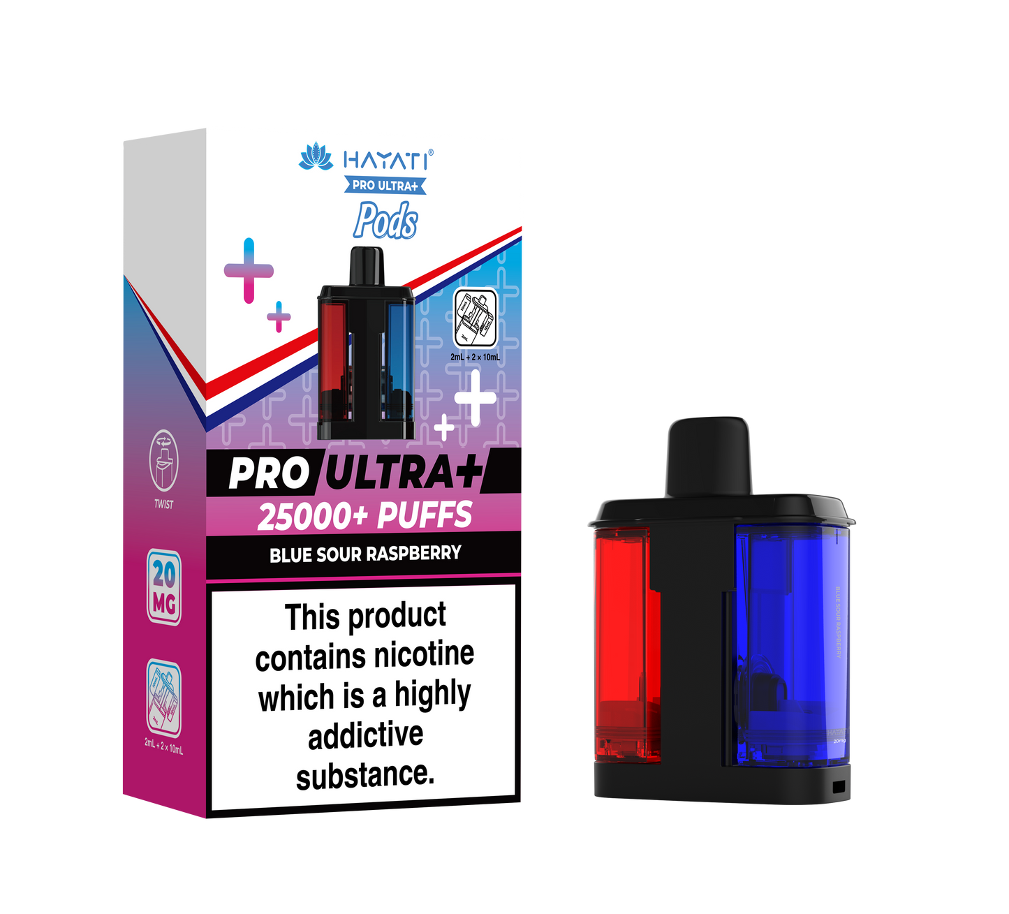 Hayati Pro Ultra+ 25K Replacement Prefilled Pods - Blue Sour Raspberry