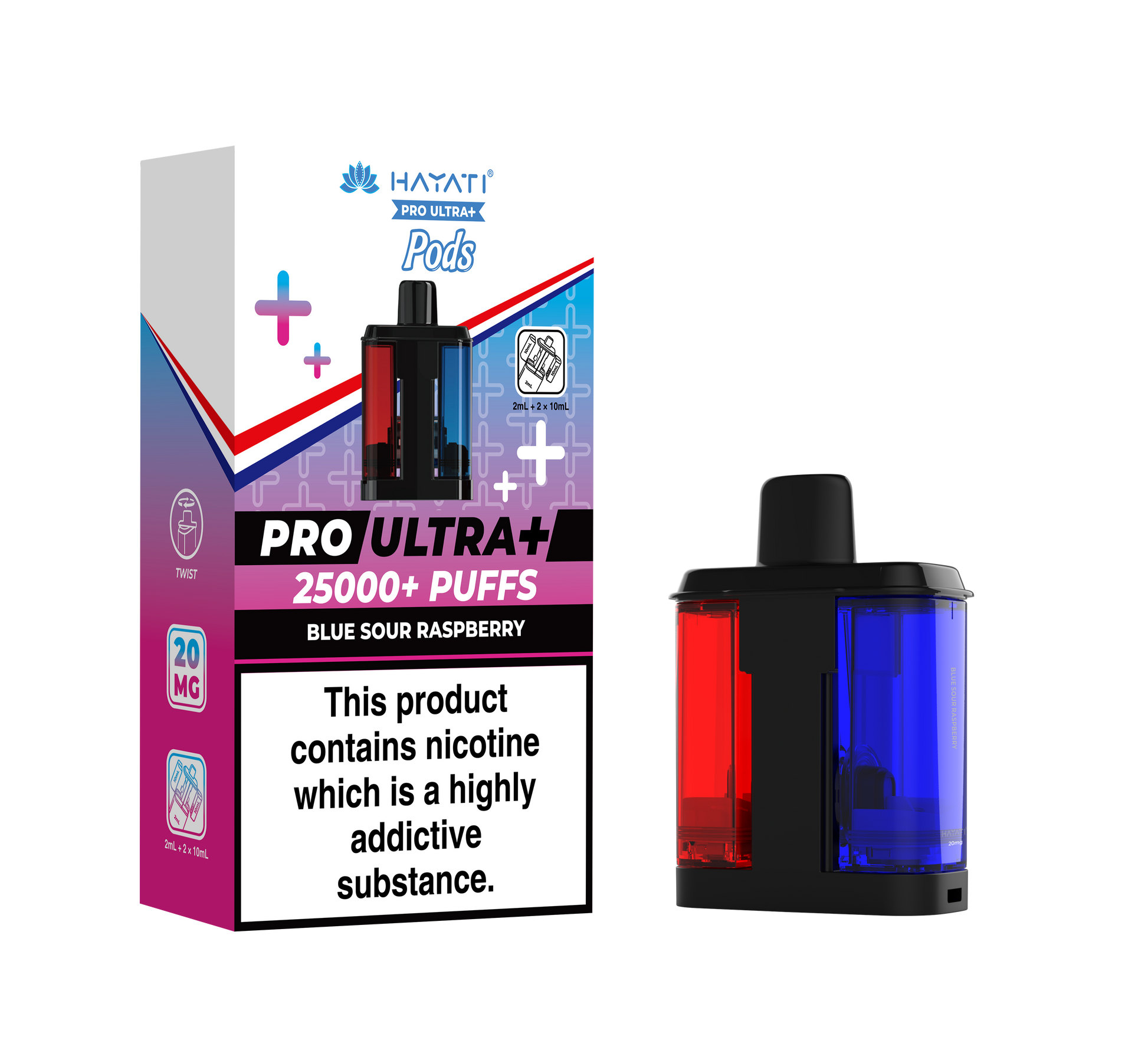 Hayati Pro Ultra+ 25K Replacement Prefilled Pods - Blue Sour Raspberry