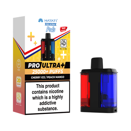 Hayati Pro Ultra+ 25K Replacement Prefilled Pods - Cherry Ice / Peach Mango