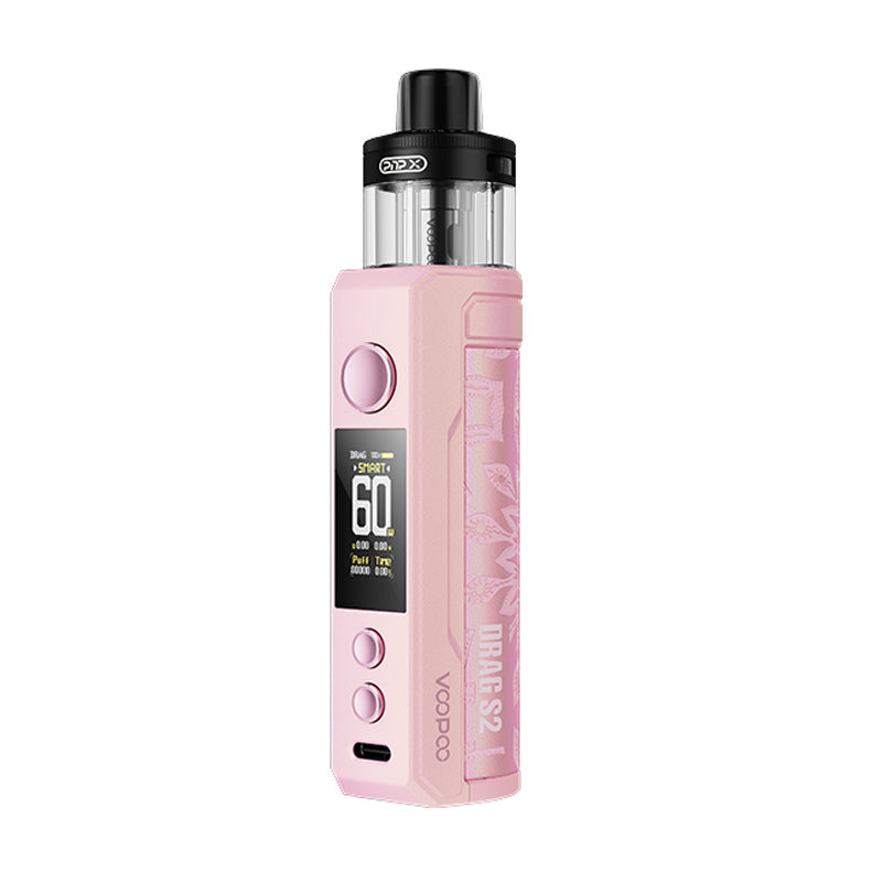 VooPoo Drag S2 Vape Pod Kit Glow Pink