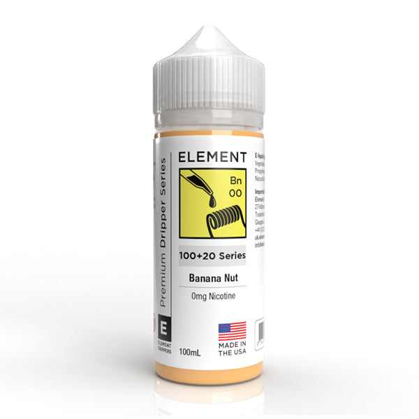 Element Banana Nut Shortfill 100ml Bottle - With 20ml Nic Shot Space