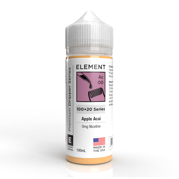 Element Apple Acai Shortfill 100ml Bottle - With 20ml Nic Shot Space