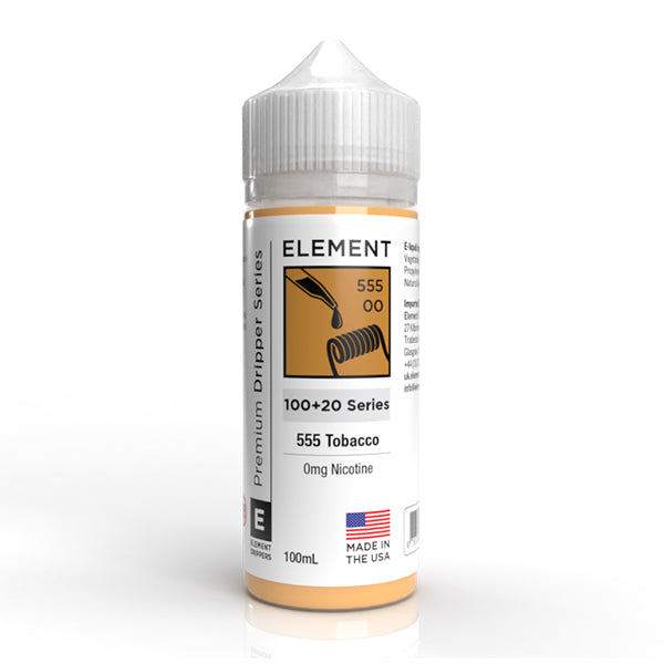 Element 555 Tobacco Shortfill 100ml Bottle - With 20ml Nic Shot Space