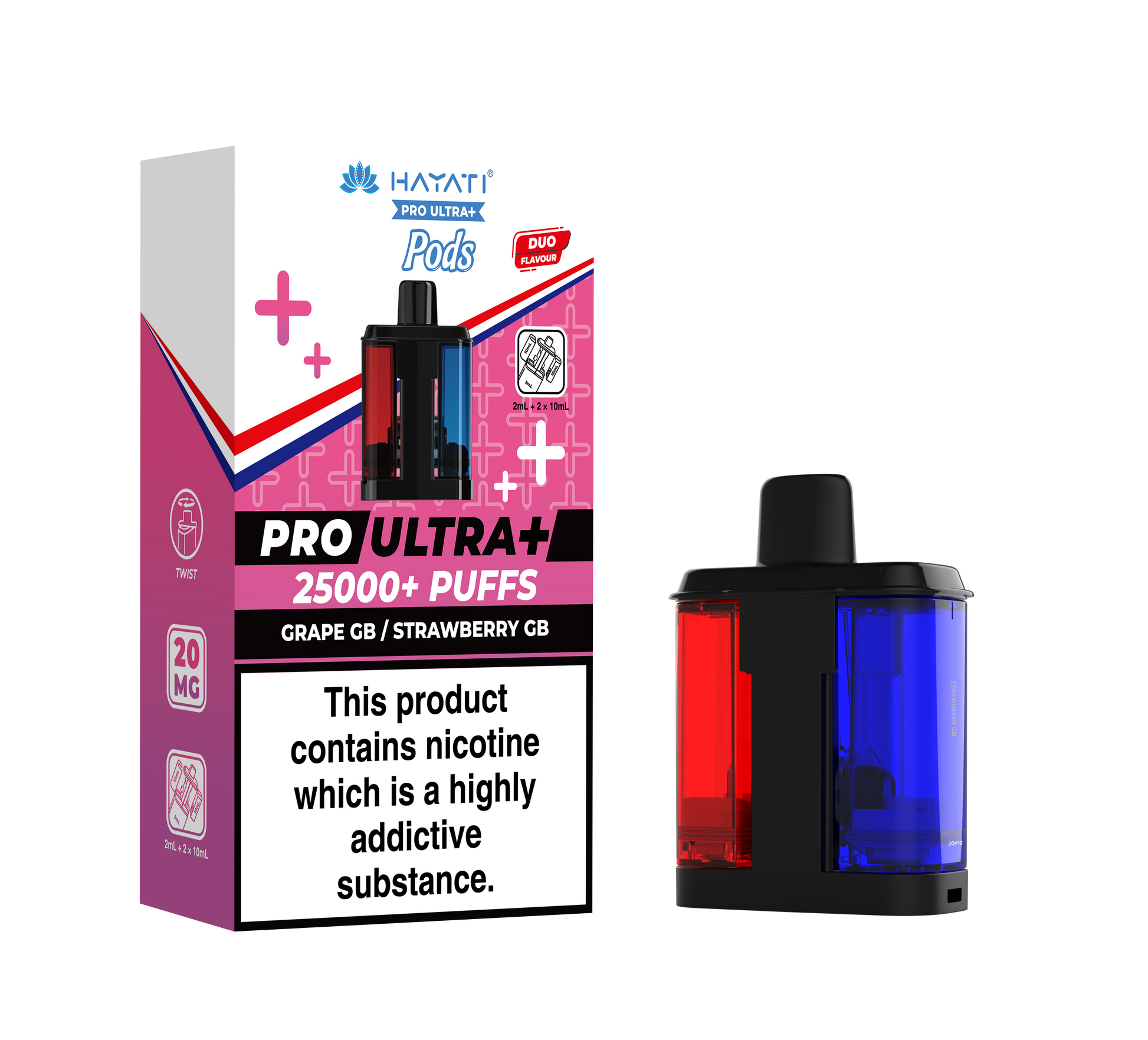 Hayati Pro Ultra+ 25K Replacement Prefilled Pods - Grape GB