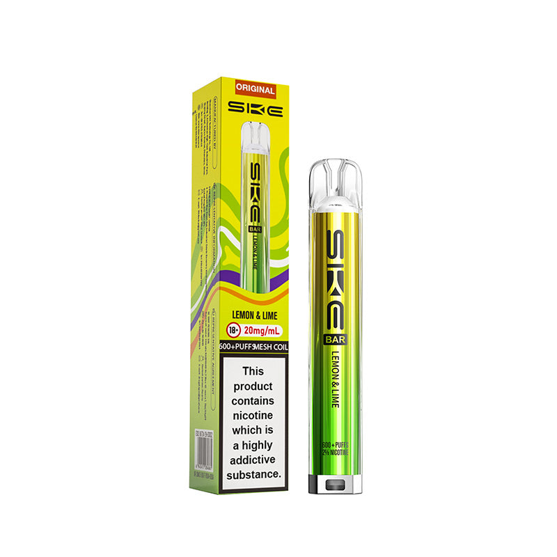 Lemon & Lime Ske Bar 600 Prefilled Pod Kit Disposable Alternative