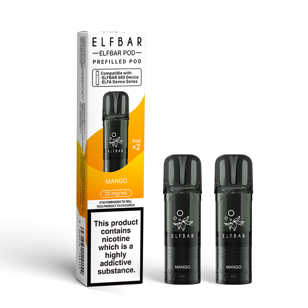 Elf Bar 600 Replacement Prefilled Pods - Mango