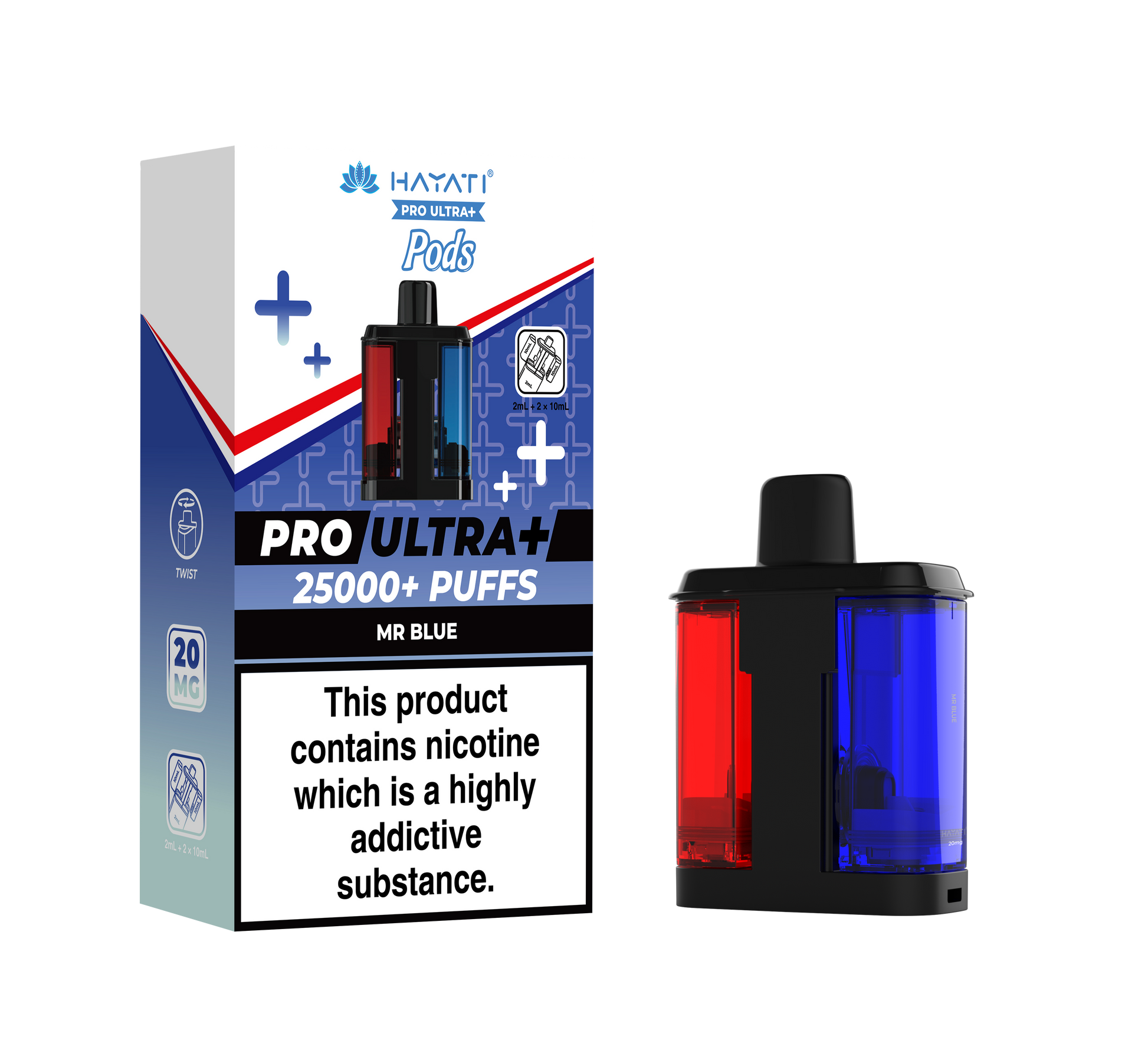 Hayati Pro Ultra+ 25K Replacement Prefilled Pods - Mr Blue