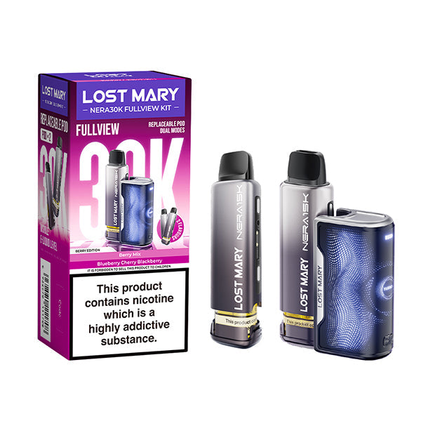 Lost Mary Nera 30K Fullview Vape Prefilled Pod Kit - Big Puff Vape - Berry Edition