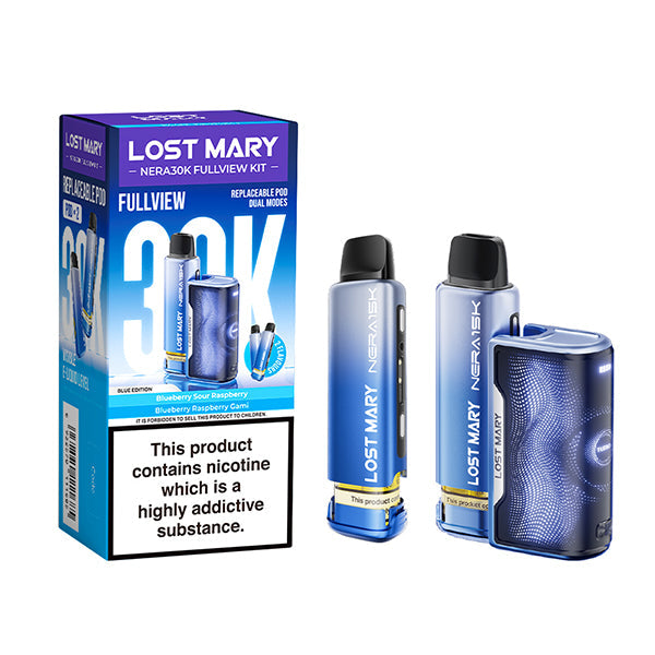 Lost Mary Nera 30K Fullview Vape Prefilled Pod Kit - Big Puff Vape - Blue Edition