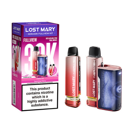 Lost Mary Nera 30K Fullview Vape Prefilled Pod Kit - Big Puff Vape - Cherry Edition