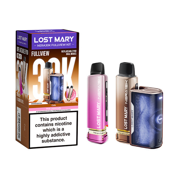 Lost Mary Nera 30K Fullview Vape Prefilled Pod Kit - Big Puff Vape - Drinks Edition