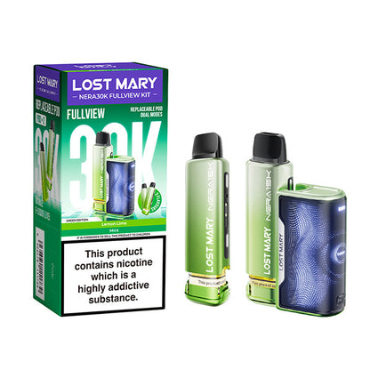 Lost Mary Nera 30K Fullview Vape Prefilled Pod Kit - Big Puff Vape - Green Edition