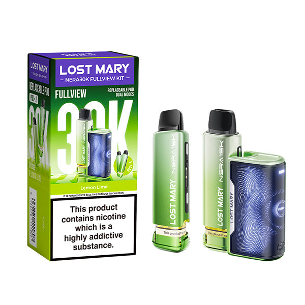 Lost Mary Nera 30K Fullview Vape Prefilled Pod Kit - Big Puff Vape - Lemon & Lime