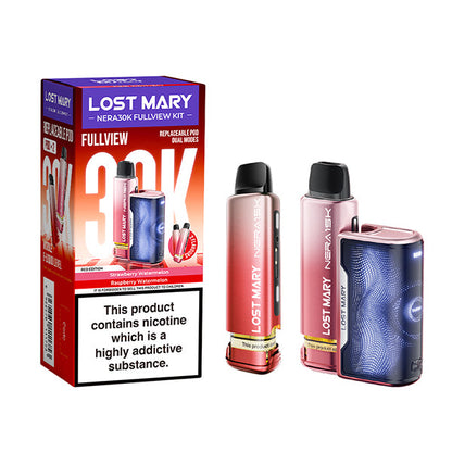 Lost Mary Nera 30K Fullview Vape Prefilled Pod Kit - Big Puff Vape - Red Edition