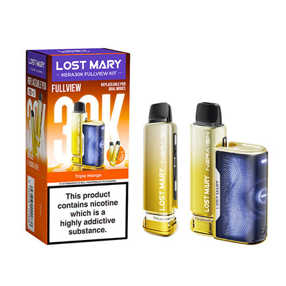 Lost Mary Nera 30K Fullview Vape Prefilled Pod Kit - Big Puff Vape - Triple Mango