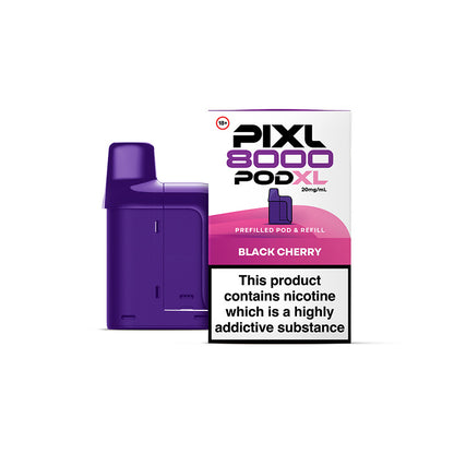 Pixl 8000 prefilled pod and refill container - Black Cherry