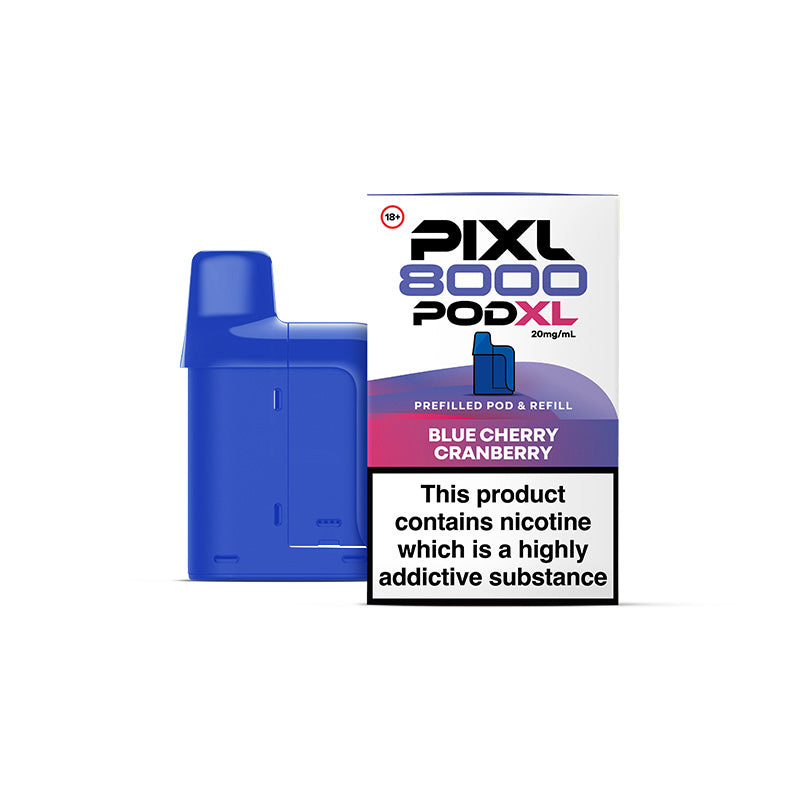 Pixl 8000 prefilled pod and refill container - Blue Cherry Cranberry