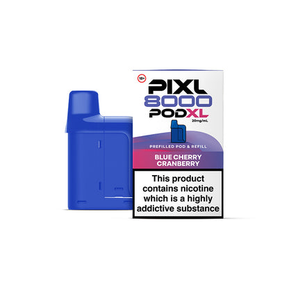 Pixl 8000 prefilled pod and refill container - Blue Cherry Cranberry