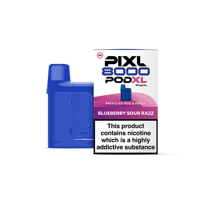 Pixl 8000 prefilled pod and refill container - Blueberry Sour Razz