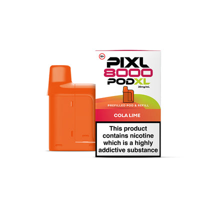 Pixl 8000 prefilled pod and refill container - Cola Lime