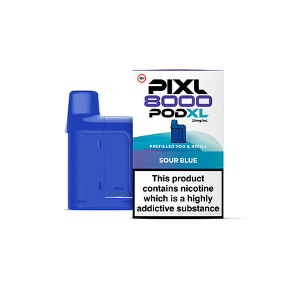 Pixl 8000 prefilled pod and refill container - Sour Blue