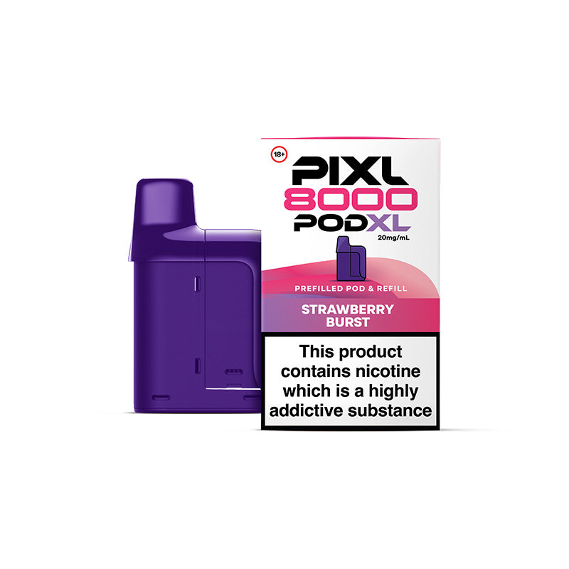 Pixl 8000 prefilled pod and refill container - Strawberry Burst