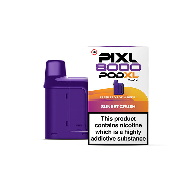 Pixl 8000 prefilled pod and refill container - Sunset Crush