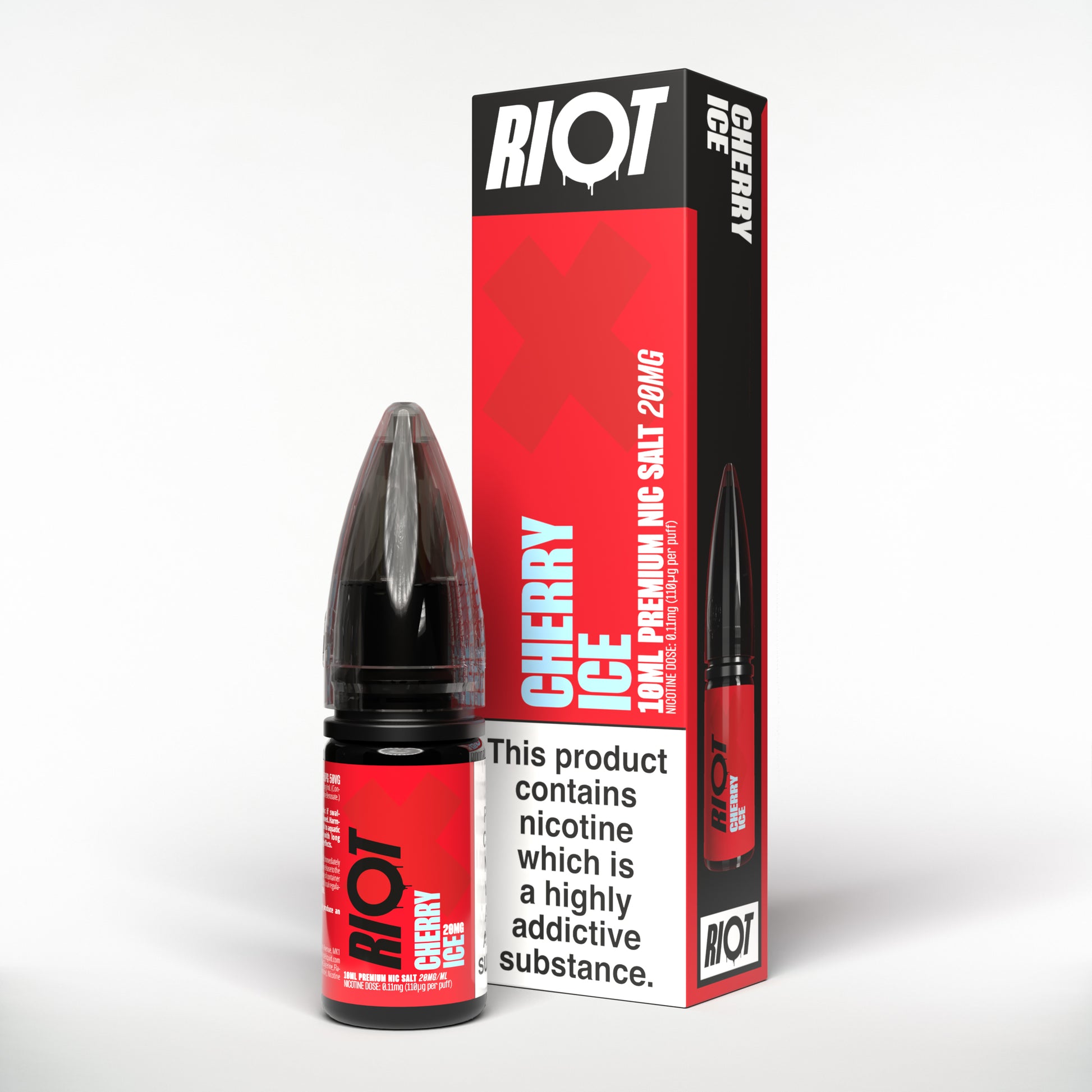 Riot X Cherry Ice Nic Salt E-liquid 10ml bottle
