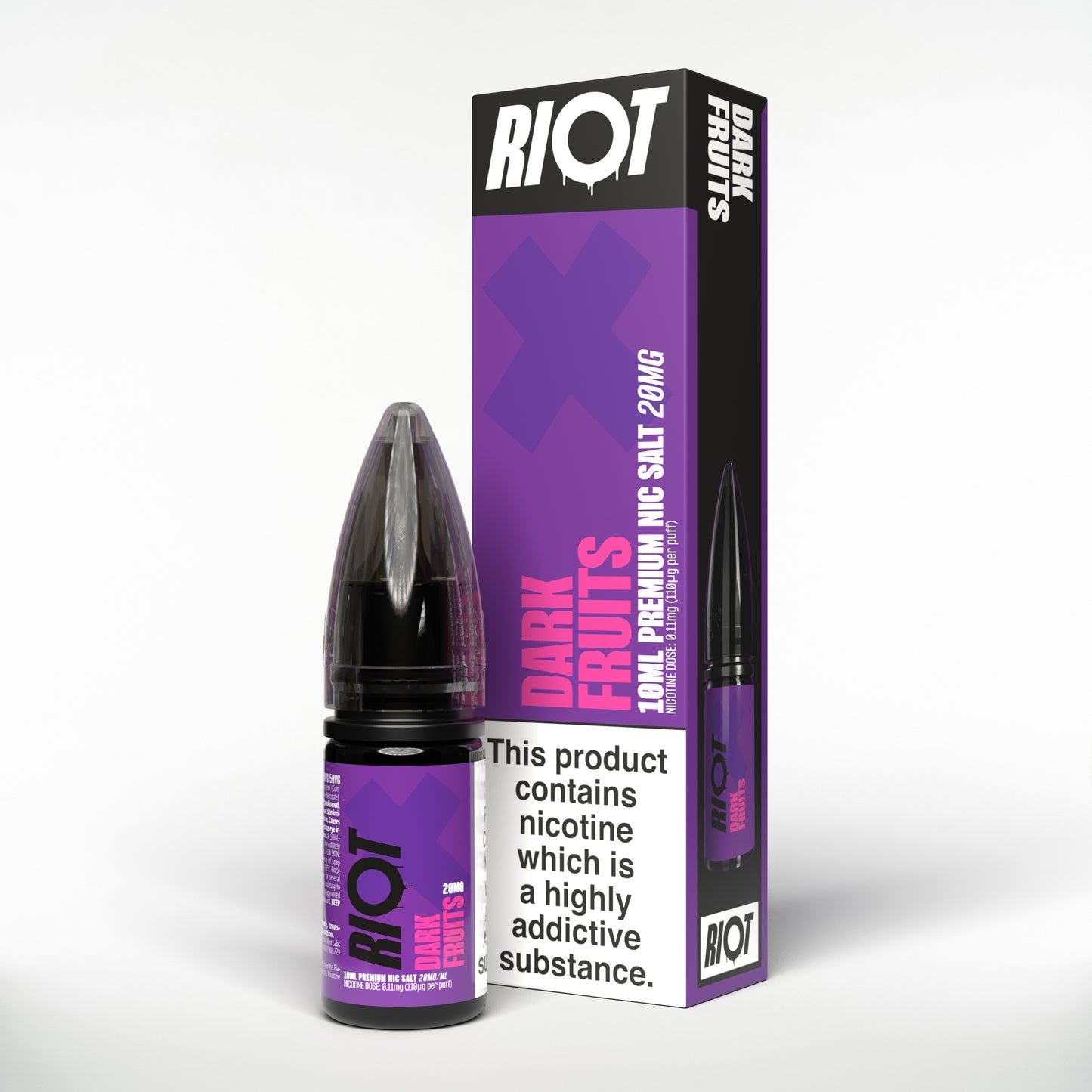 Riot X Dark Fruits Nic Salt E-liquid 10ml bottle