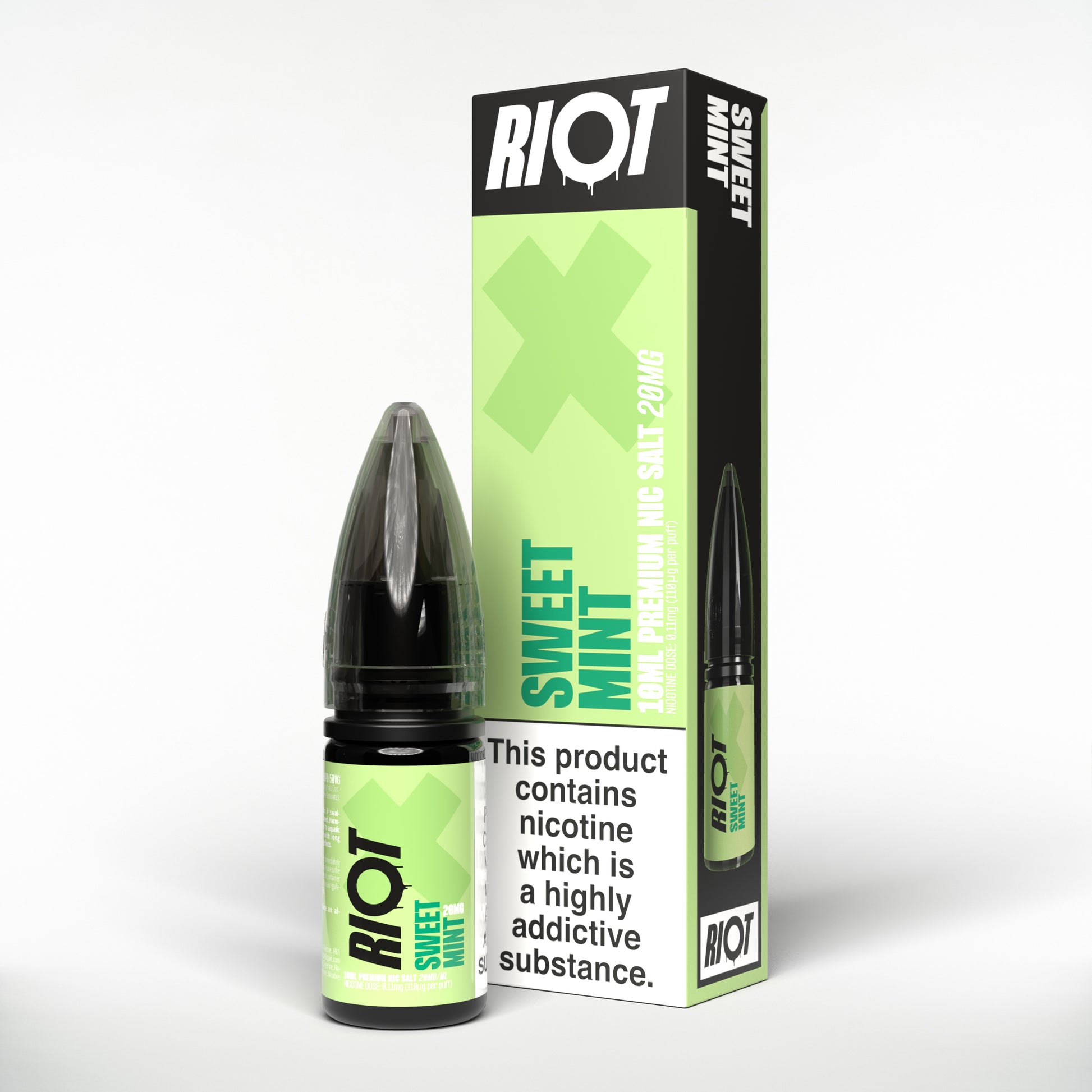 Riot X Sweet Mint Nic Salt E-liquid 10ml bottle