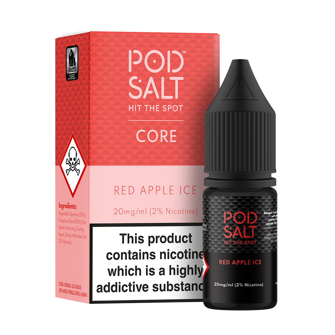 Podsalt Red Apple Ice Nic Salt E-Liquid - Pod Salt Nicotine Salts Product Image