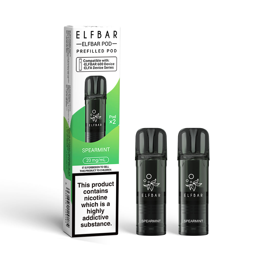 Elf Bar 600 Replacement Prefilled Pods - Spearmint