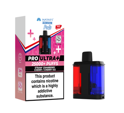 Hayati Pro Ultra+ 25K Replacement Prefilled Pods - Straw' Cranberry Cherry / Cherry Ice