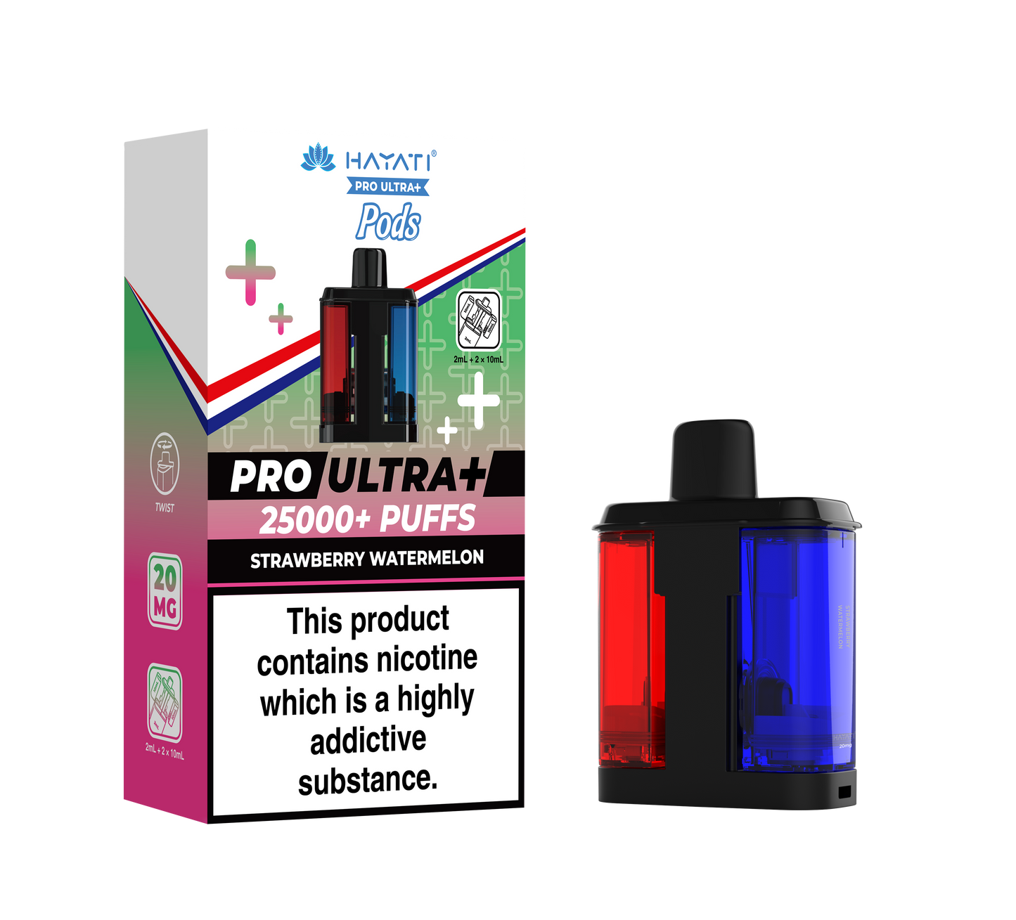 Hayati Pro Ultra+ 25K Replacement Prefilled Pods - Strawberry Watermelon