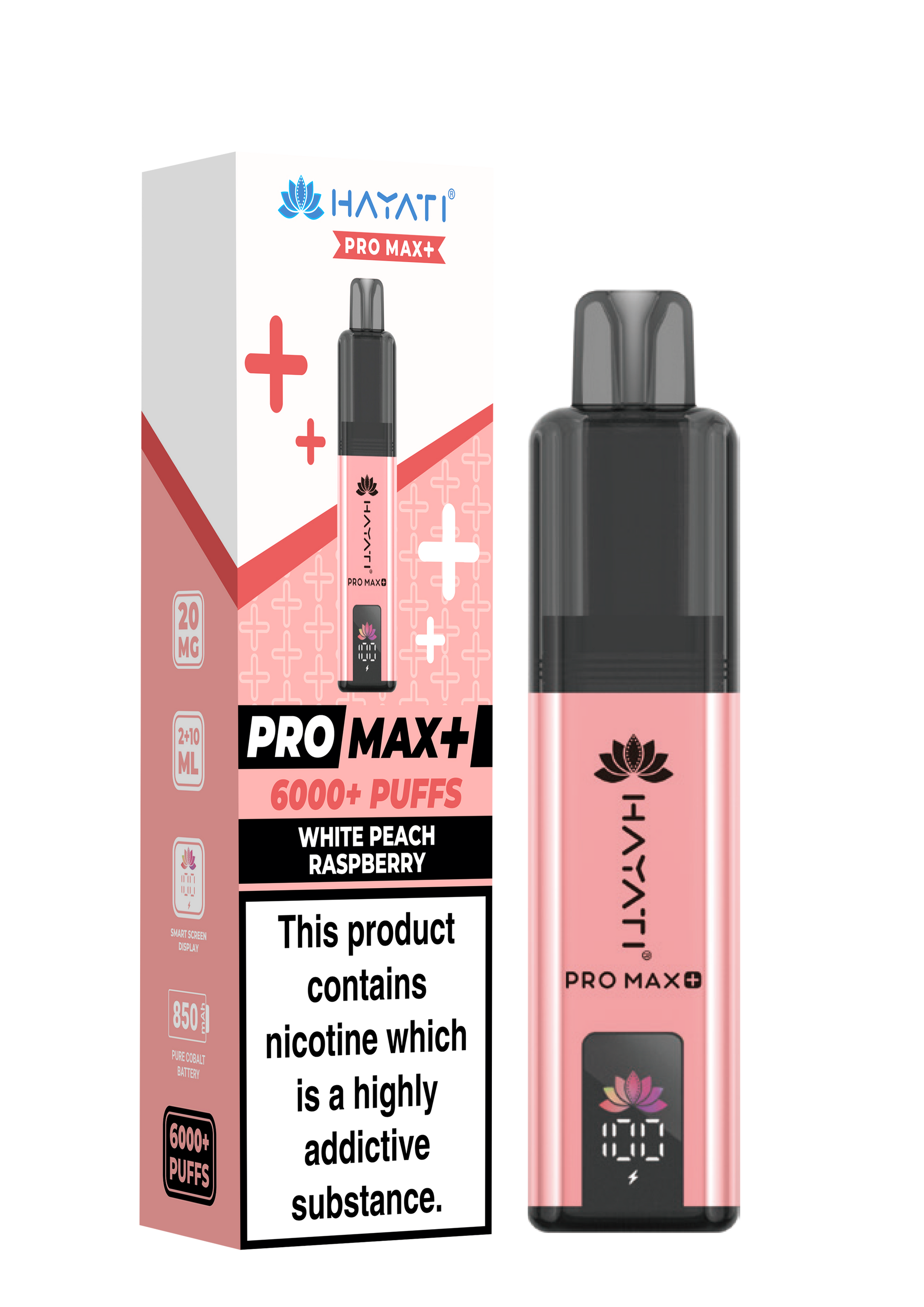 Hayati Pro Max+ 6000 White Peach Raspberry