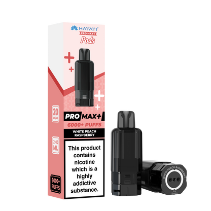 Hayati Pro Max+ 6K Prefilled Pod White Peach Raspberry