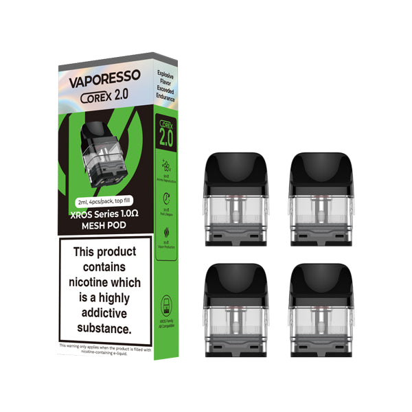 Vaporesso XROS Corex 2.0 Replacement Vape Pods 4 Pack 1.0Ω