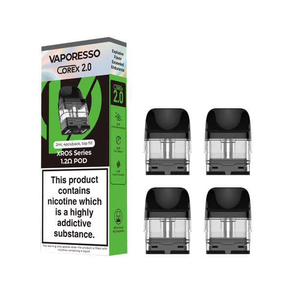 Vaporesso XROS Corex 2.0 Replacement Vape Pods 4 Pack 1.2Ω