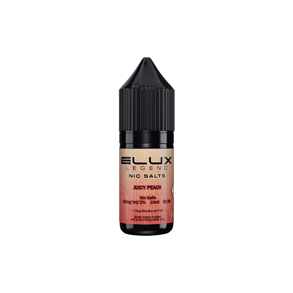ELUX Legend Juicy Peach Nicotine Salt E-liquid Vape Juice