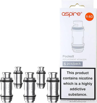 Aspire PockeX Replacement Coils 0.6Ω 5 Pack