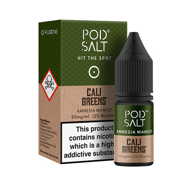 Podsalt Cali Greens Amnesia Mango Nic Salt E-Liquid - Pod Salt Nicotine Salts Product Image