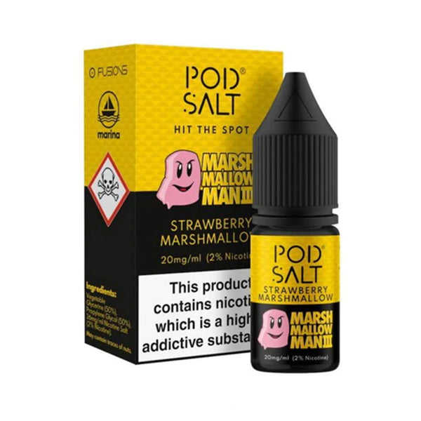 Podsalt Marsh Mallow Man Strawberry Marshmallow Nic Salt E-Liquid - Pod Salt Nicotine Salts Product Image