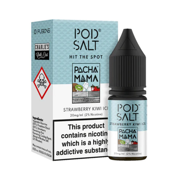 Podsalt Strawberry Kiwi Ice Nic Salt E-Liquid - Pod Salt Nicotine Salts Product Image